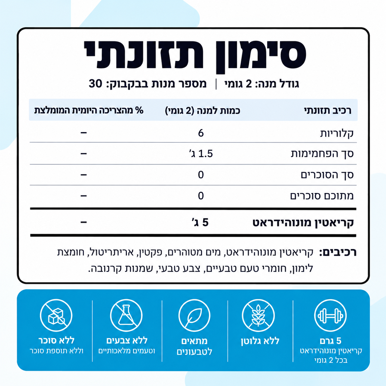 CREATINE גומי קריאטין GUMMIX — תמונה 10